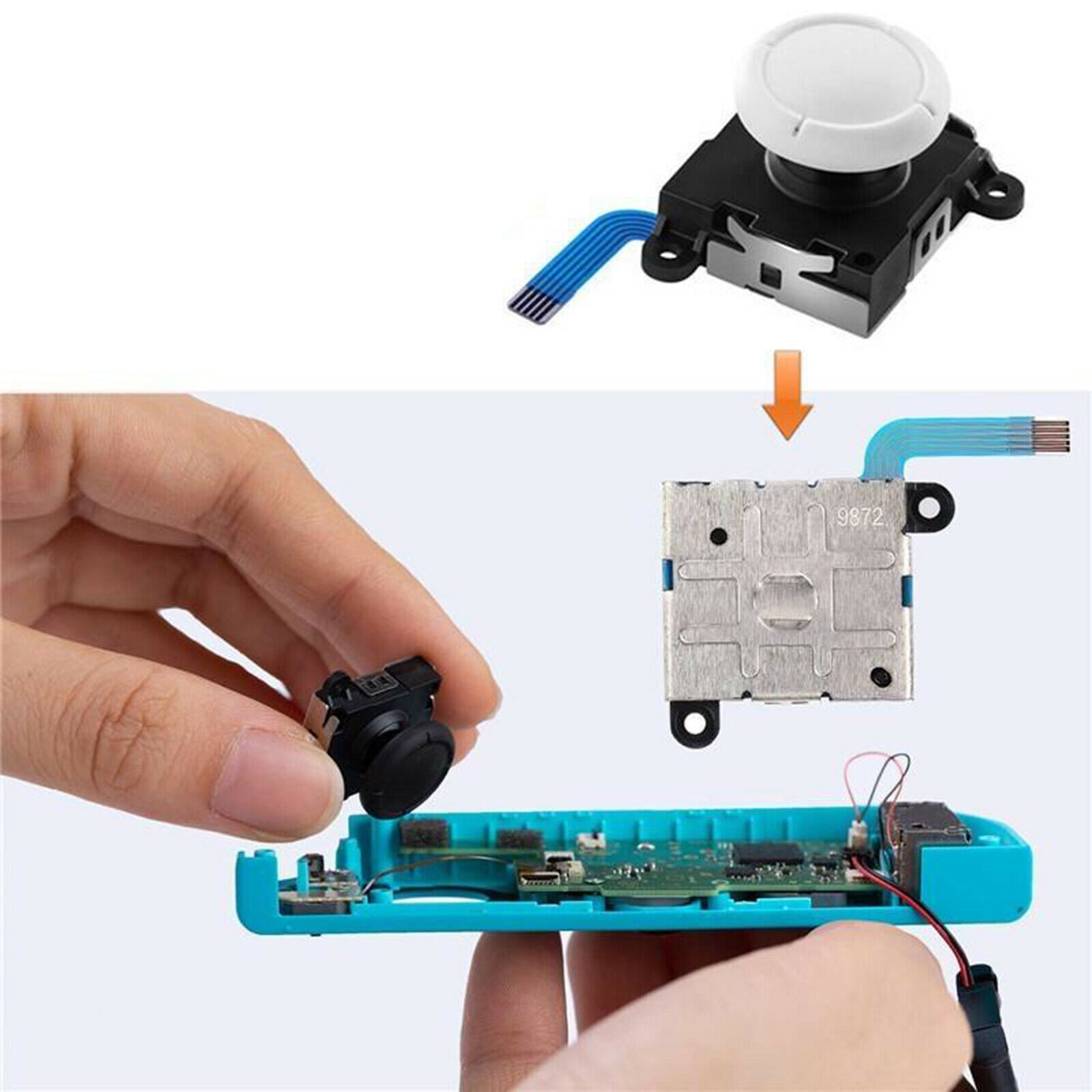Joystick replacement, (2 pack) analog stick parts for switches