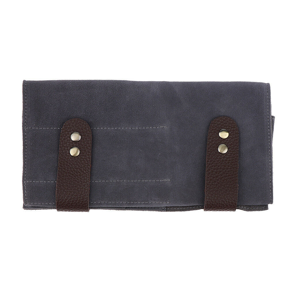 Durable Leather Haircutting Scissors Pouch Rolled Bag for Hairdresser Barber