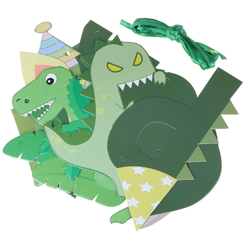 Dinosaur Birthday DIY Garland Happy Birthday Banners Roar Dino Party Wild One_DD