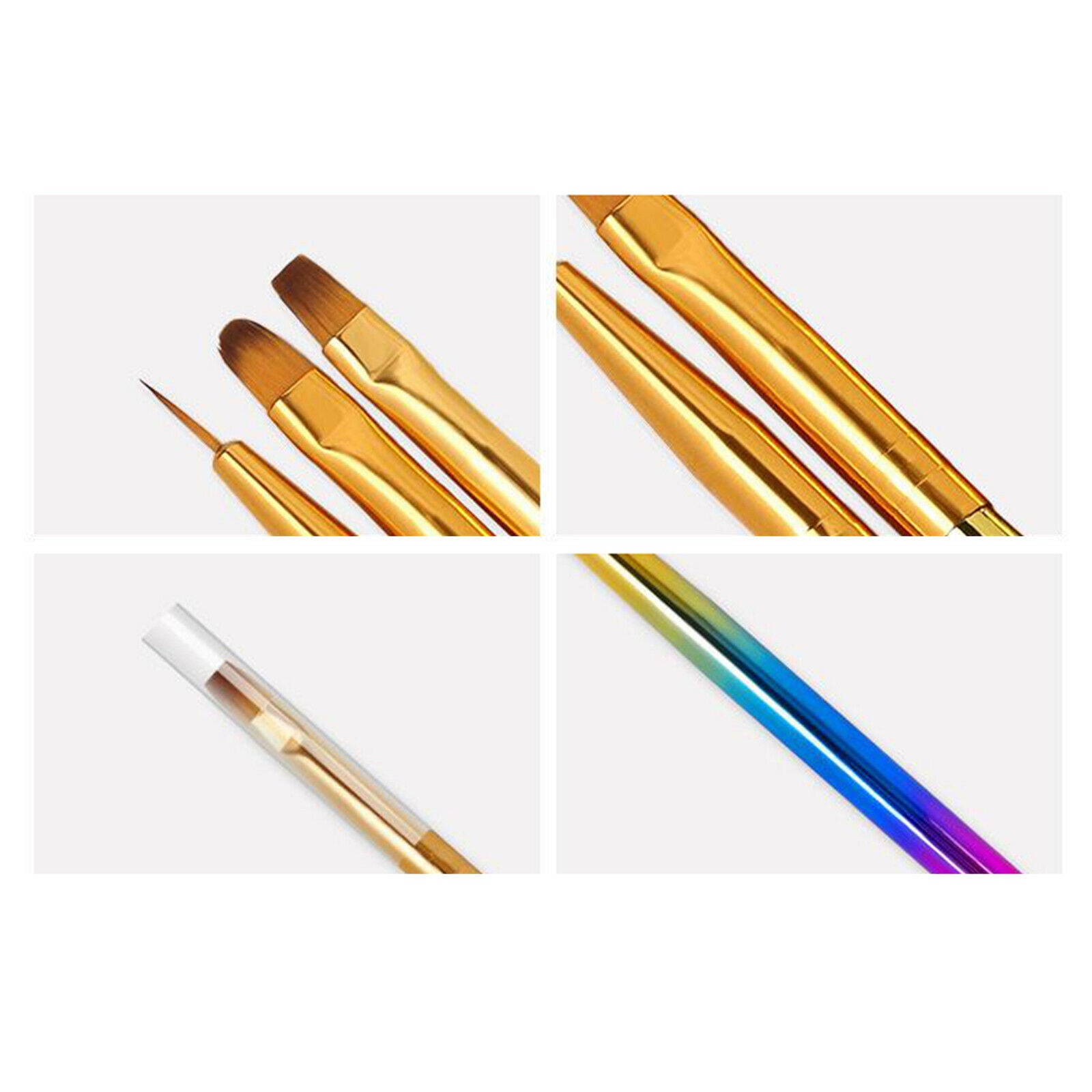 3 Pcs/set Nail Art Brush Set Nail Painting Brushes Nail Art Manicure Tools
