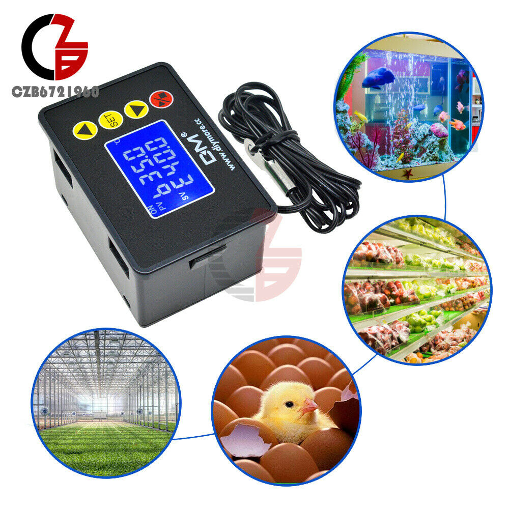 1.37" LCD Digital Display AC110-220V Temperature Controller NTC Sensor -55℃~120℃
