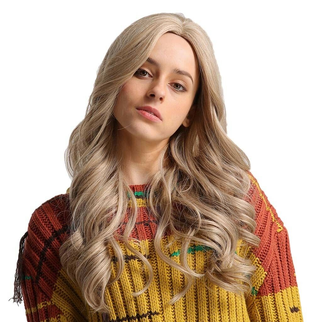 Women Long Curly Hair Full Wigs Heat Resistant Synthetic Hair Wigs 24 inch
