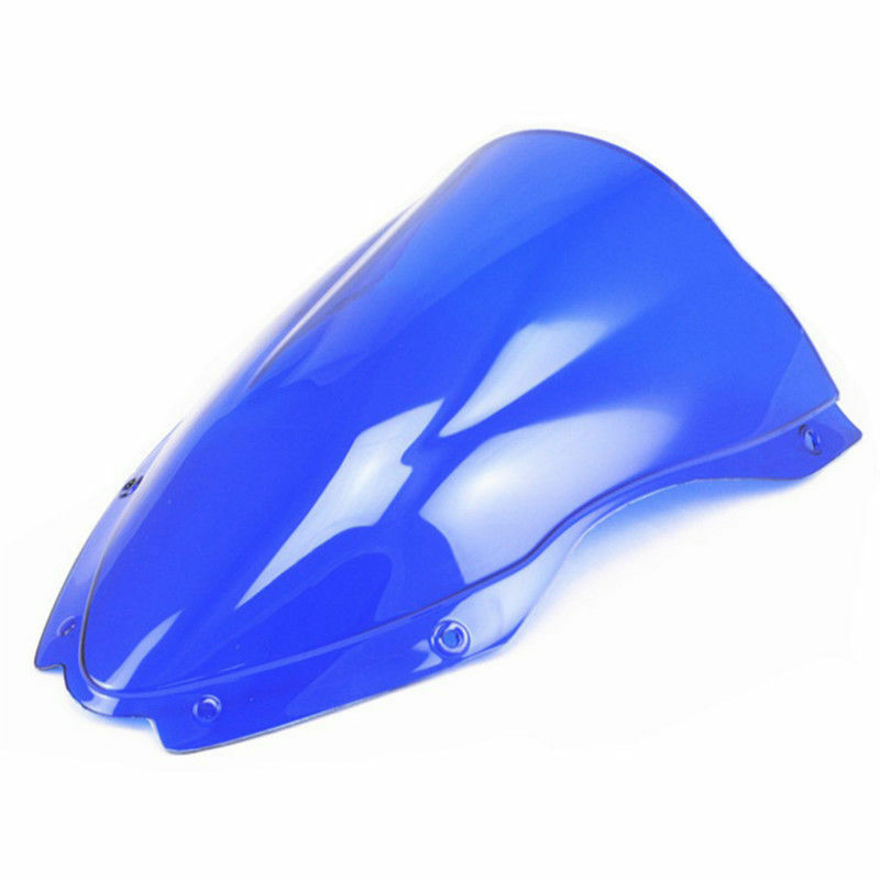 Blue Motor Double Bubble Windshield for Kawasaki Ninja ZX10R ZX 10R 2016-2018
