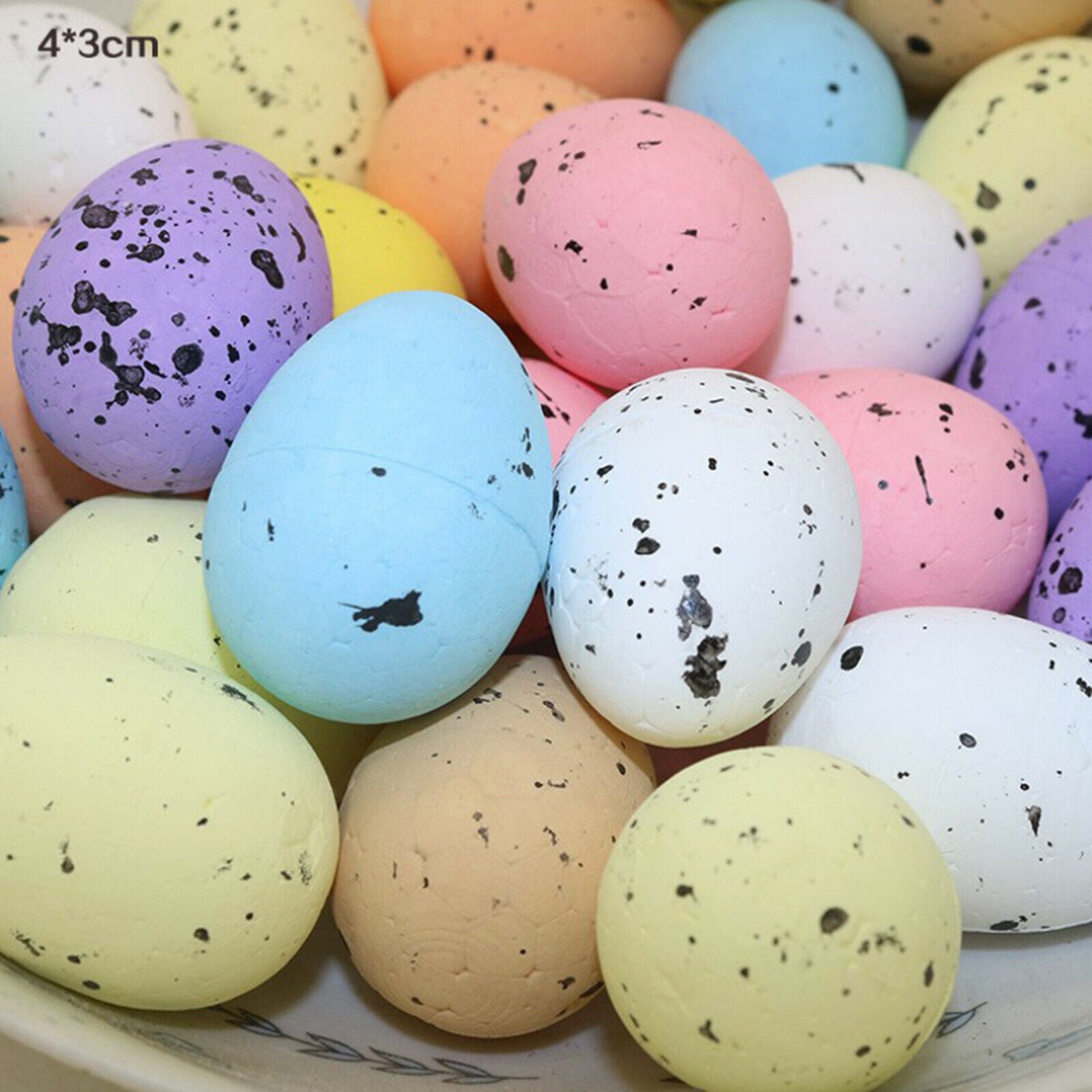 30 Pieces Colored Imitation Easter Eggs Basket Party Home Crafts Decorations