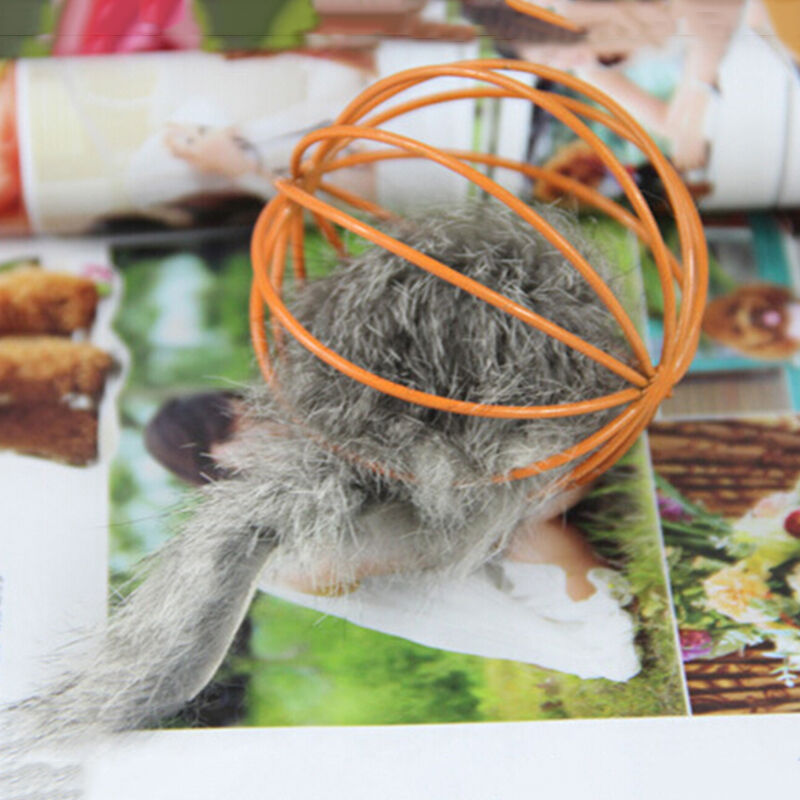 Fun Gift Play Playing Toys False Mouse in Rat Cage Ball For Pet Cat Kitte.l8