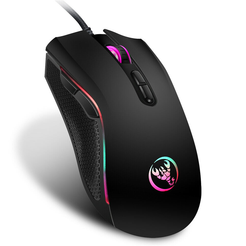 1Pcs Computer Gaming Mouse 3200DPI 7 Buttons LED Optical Mice for Gamer