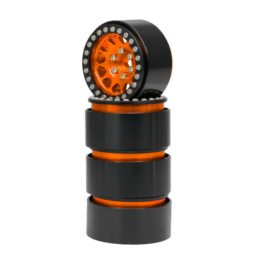 Metal 1.9" Beadlock Wheels Rims for 1:10 HPI RC Crawler Car Replacement