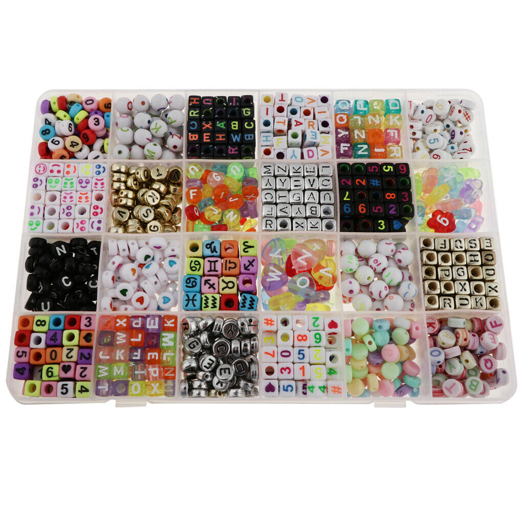 1650pcs DIY Beads Refill Beads 24 Shapes And Colors