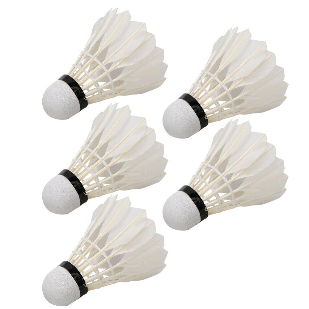5PCS Durable Feather Badminton Ball Shuttlecock Birdies Sports Training Game