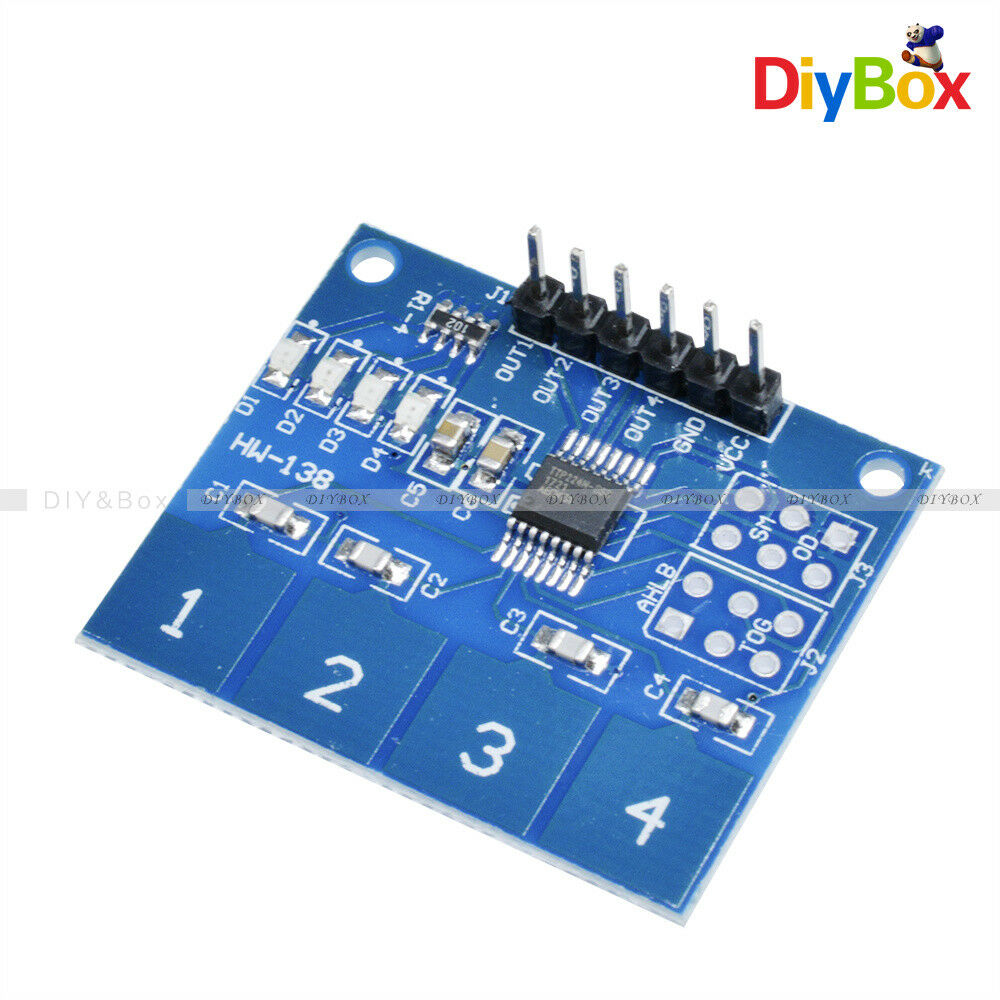 TTP224 4-Channel Digital Touch Sensor Module Capacitive Touch Switch Button