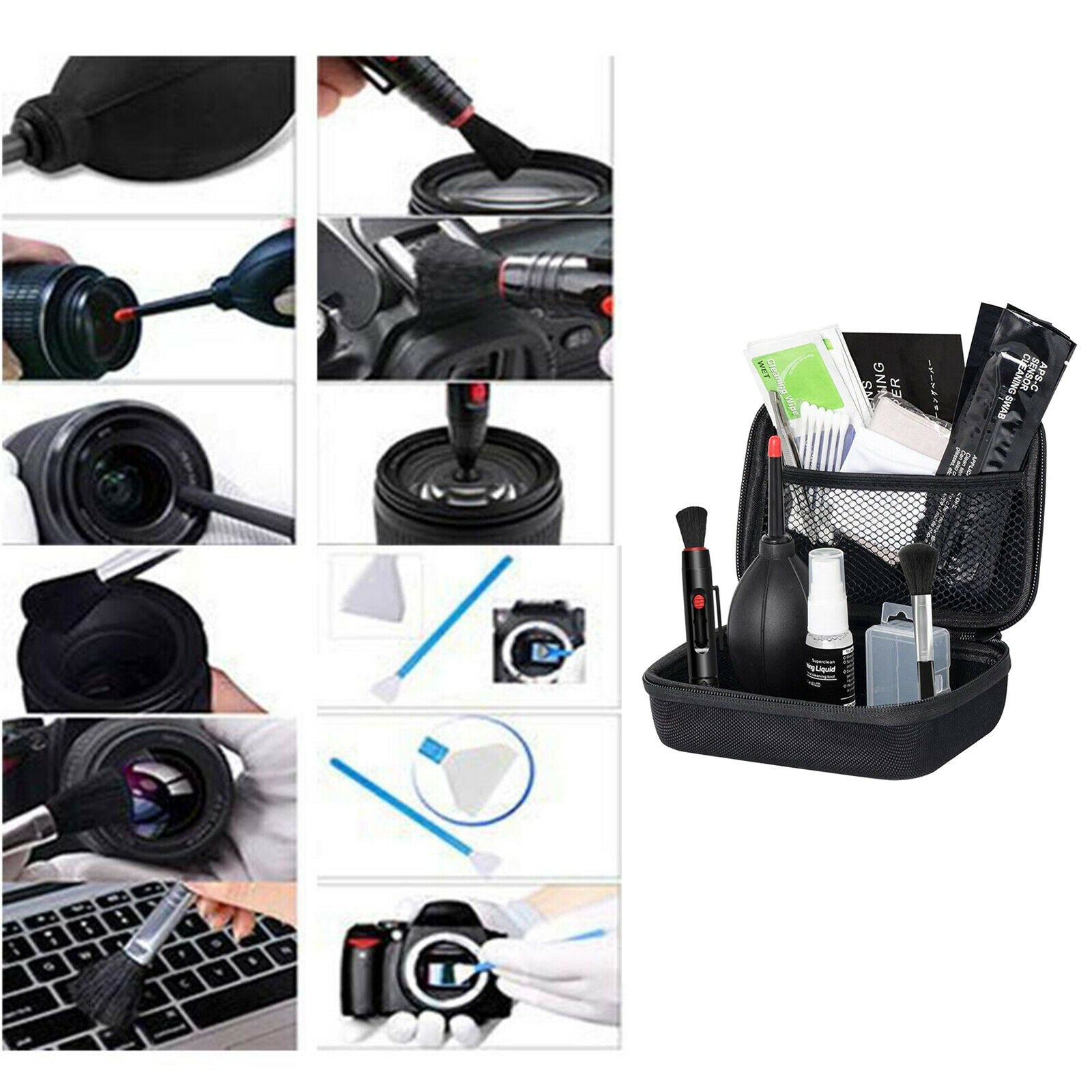 Professional Camera Cleaning Kit for DSLR Cameras + Air Blower Nozzle + APS-C