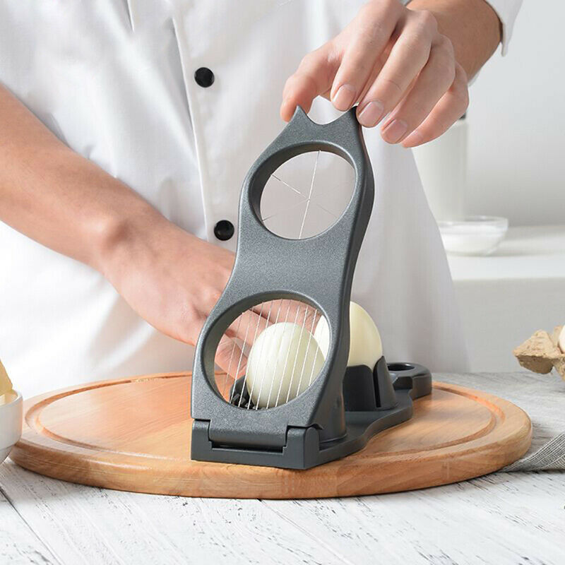Stainless Steel Egg Slicers Egg Cutter Kitchen Gadgets Cutter Multifuncti.l8