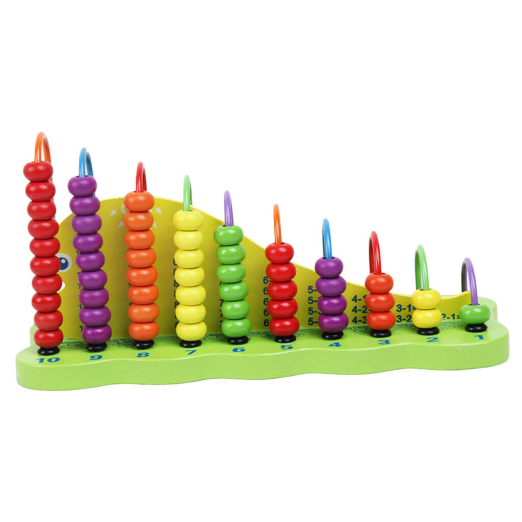 Kids Maths Learning Counting Abacus Mathematical Toys Bright Rainbow Color