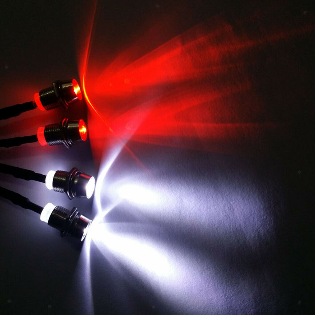 RC 4 Led Headlights Roof Light for 1:5 1:8 1:10 1:12 1:16 Truck Accessory
