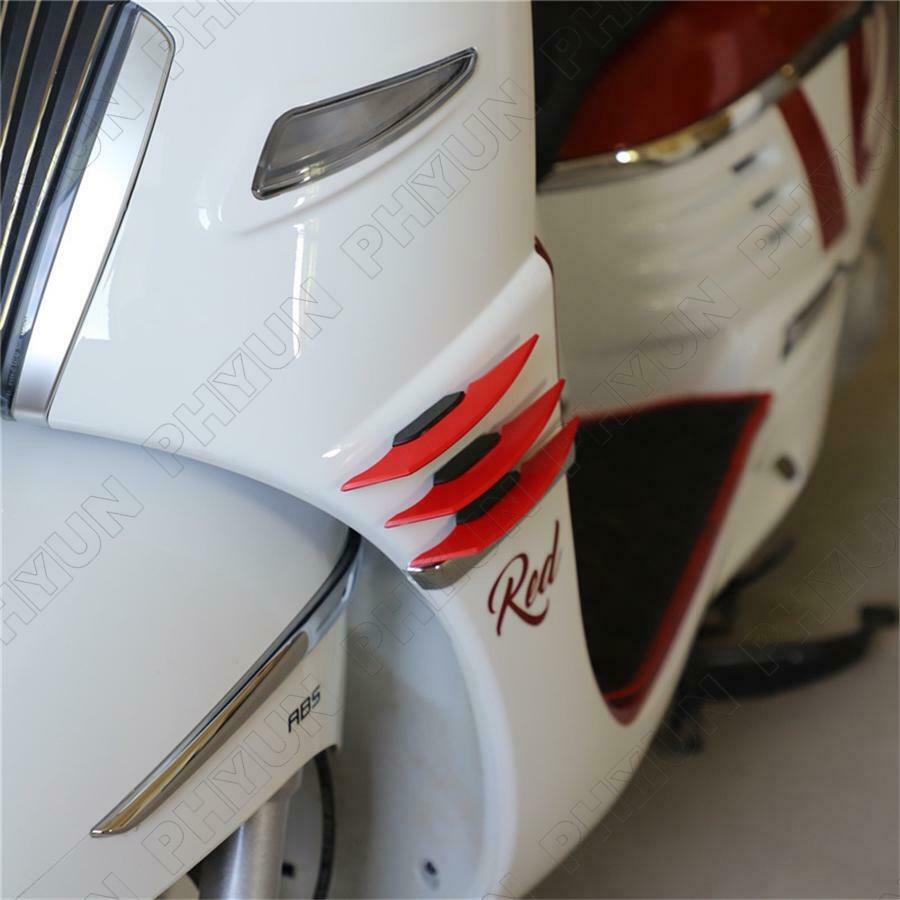 3 Pair Motorcycle Scooter Side Green Winglets Wind Fin Spoiler Decorative Trim