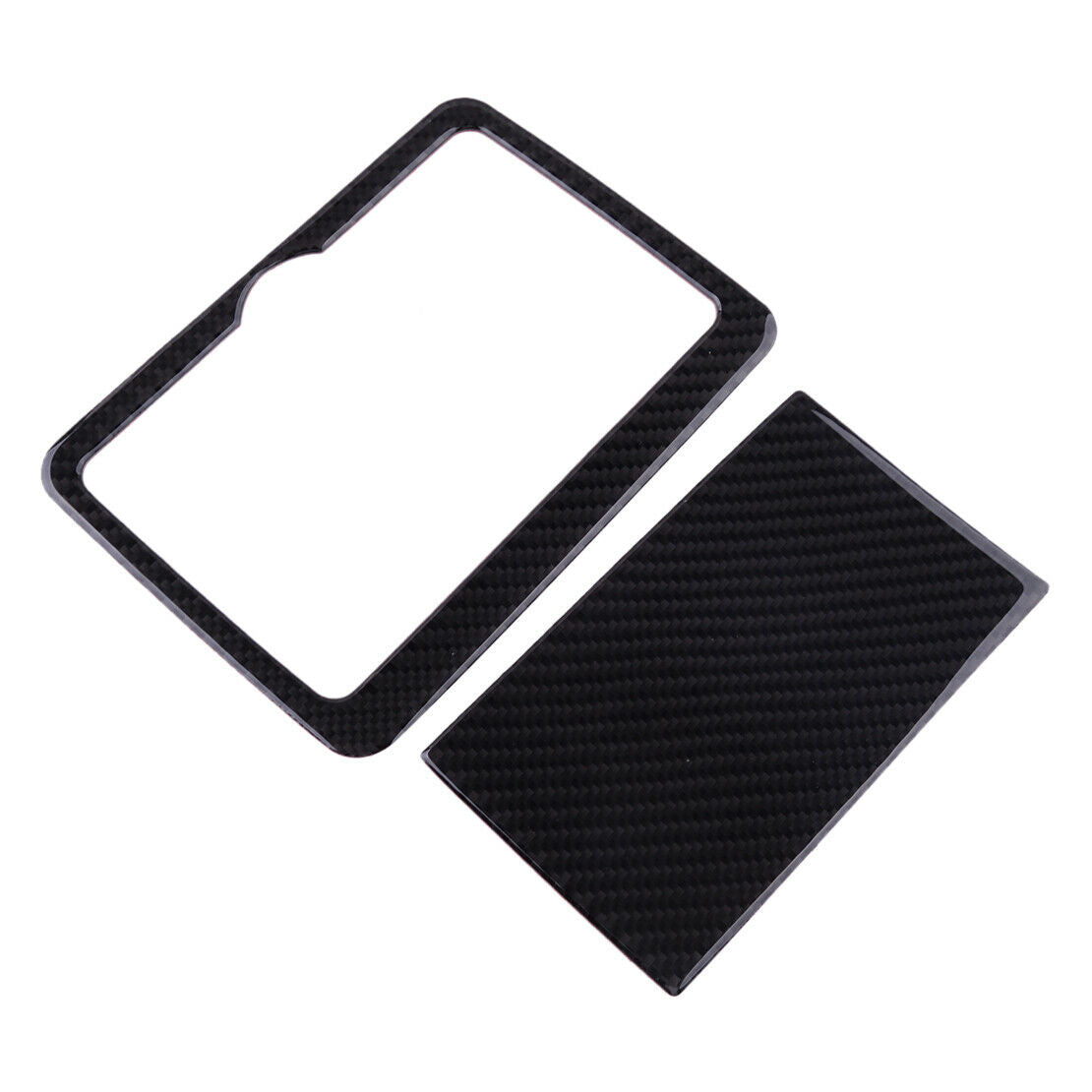 Real Carbon Fiber Rear Water Cup Holder Frame Cover Trim Fits For Infiniti Q50