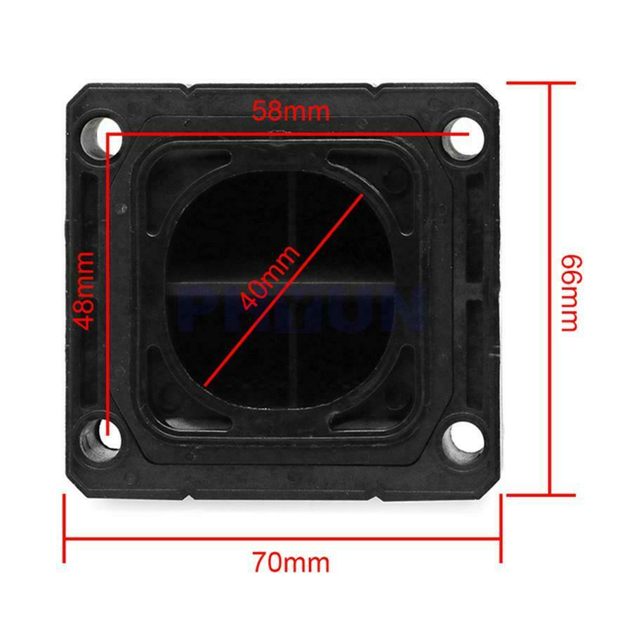 1x Motorcycle Intake Reed Valve Black Carbon Fiber For Yamaha RZ350 YZ125 RXZ135