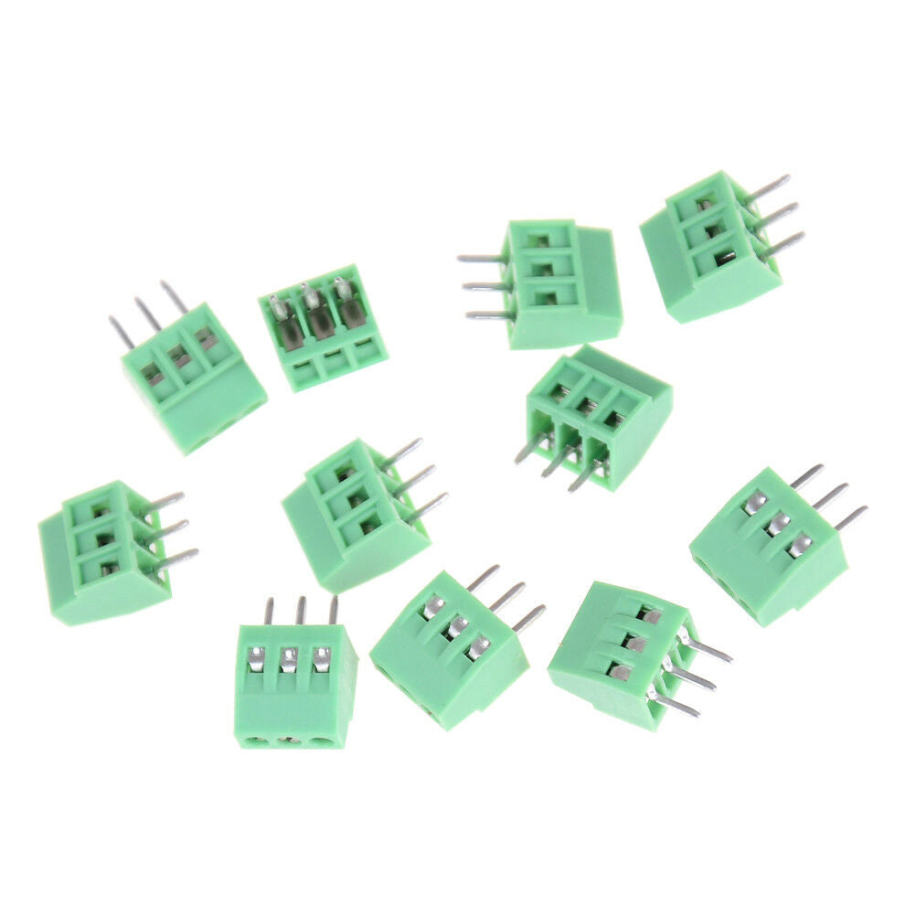 10pcs 3 Poles KF128 2.54mm PCB Universal Screw Terminal Bloc.l8