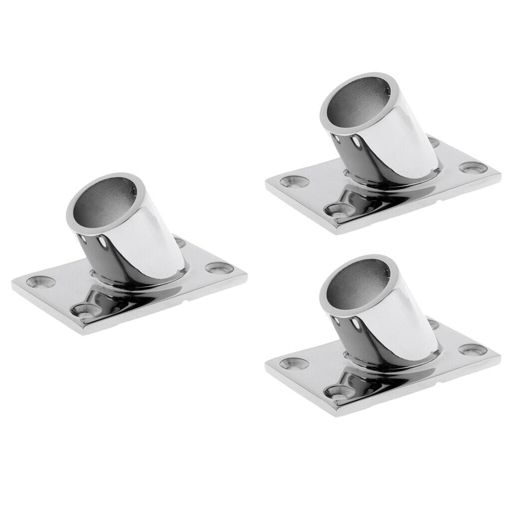 3pcs Pcs Stainless Steel Handrail Square Stanchion