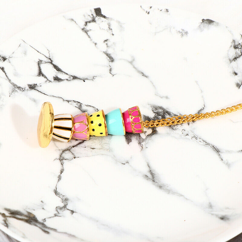 Tea Cup Necklace Pendant Woman Sweater Chain Clothing Accessories Long Neckl DF