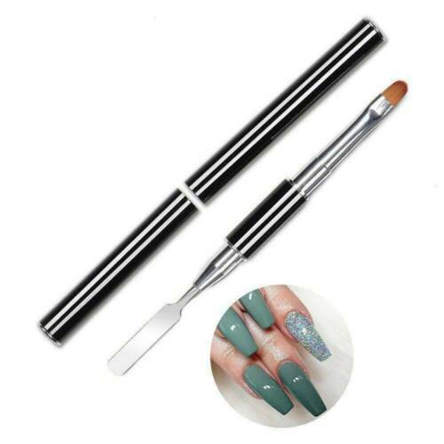 Professional Dual-ended Painting Pen Spatula Drawing UV Gel Brush Nail Art Pen@
