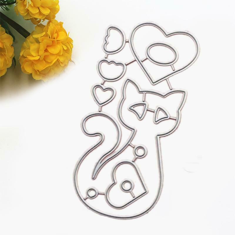 Cartoon Cat Cutting Dies Stencil DIY Scrapbooking Album Paper Template