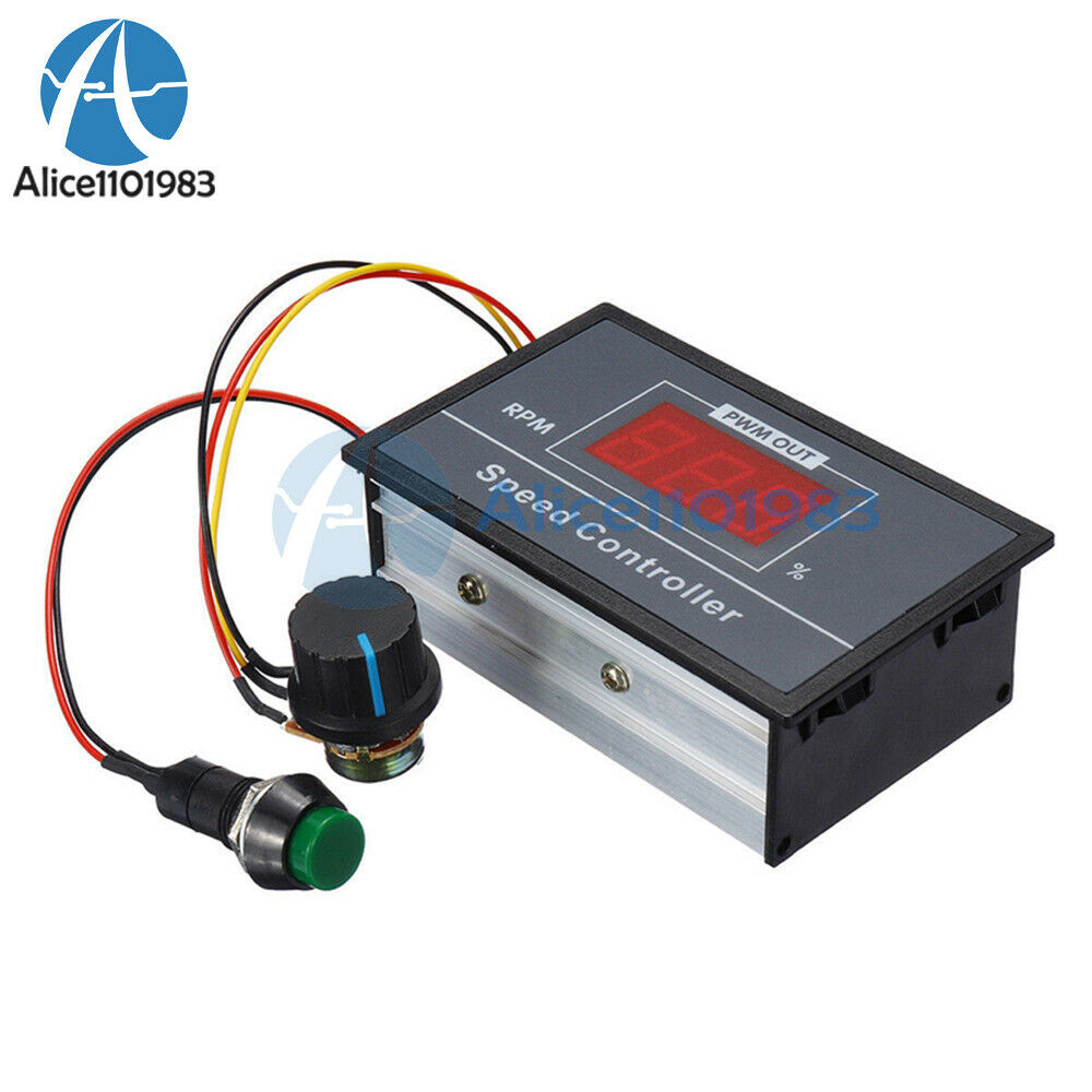 DC 6V 12V 24V 48V Adjustable 30A Digital LED Display Motor Speed Controller PWM