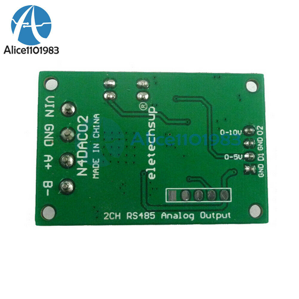 DC12V-25V 2 Channel PWM DAC RS485 Voltage Analog Converter Module N4DAC02 MODBUS