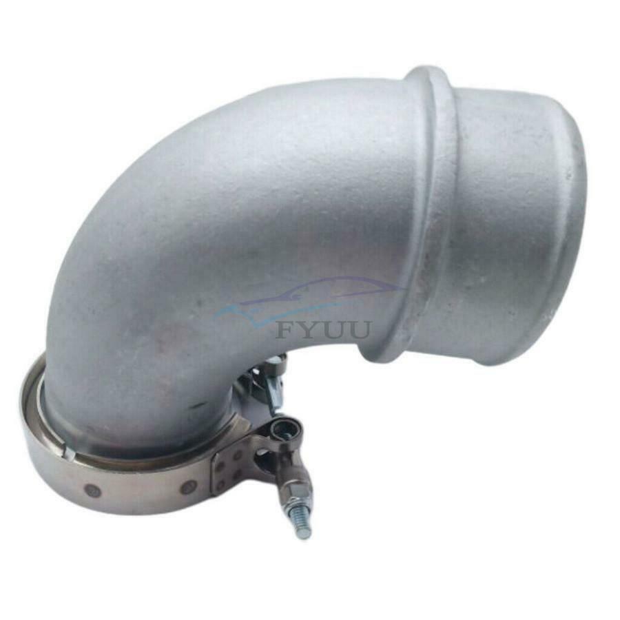Aluminum 90Â° Air Intake Elbow Pipe & Clamp Set for Cummins Holset HX35 HX40 6BTA
