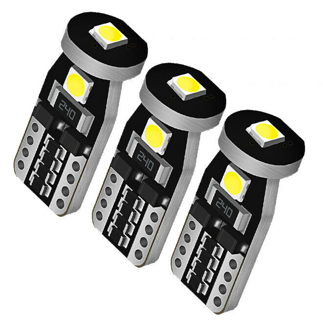 4pcs White T10 3030-SMD LED Bulb Backup Lights  2827, W5W, T10 6000K White Light