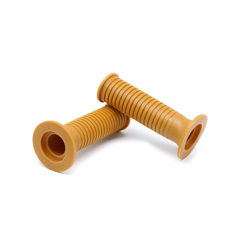 7/8" 22mm Retro Cafe Racer Universal Yellow Rubber Anti-slip Handle Hand Grips