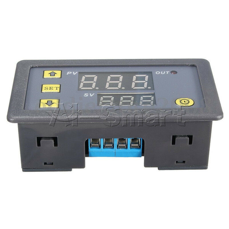 12V Cycle Timer Delay Dual Display Relay Module 0-999 hours/minutes/seconds