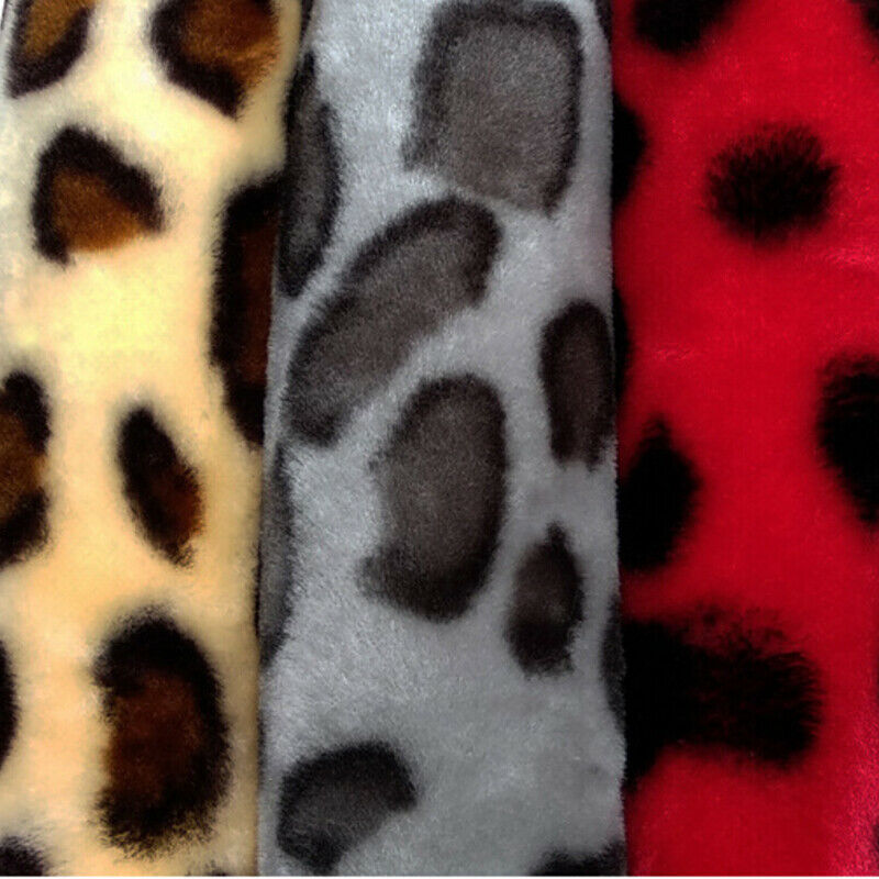 3Pcs /Set Beige Leopard Fluff Plush Steering Wheel Cover Winter Car ZTA GzF SJ