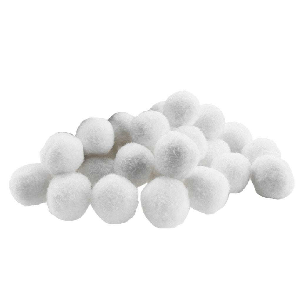 100x Polypropylene Mini Pom Poms DIY Accessory White Kid crafts  Ball