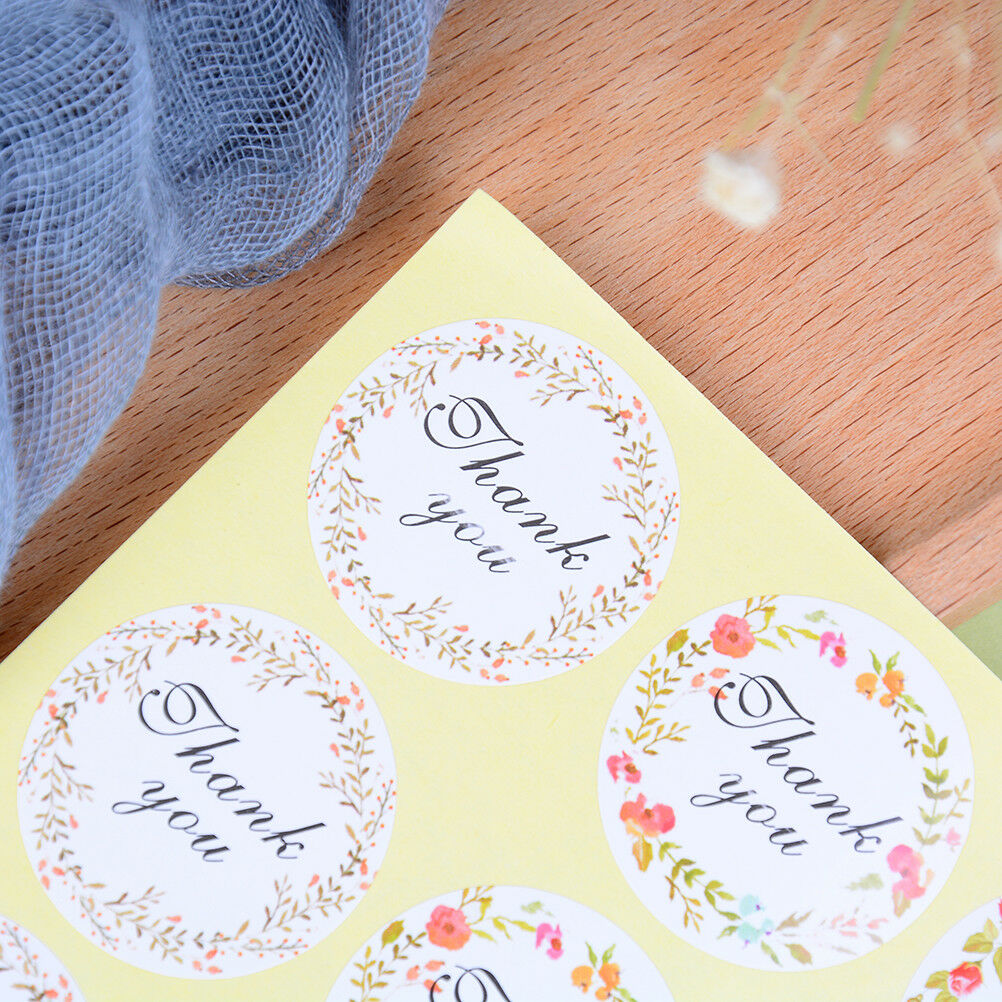 120pcs Thank you Flower Seal Stickers DIY Baking Gift Labels Adhesive Stic.l8