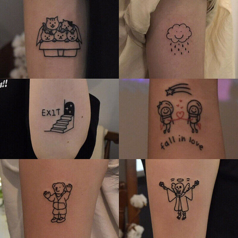 45 Sheets Simple Small Fresh Cute Men and Girls Wind Lasting English Tatt JY FT