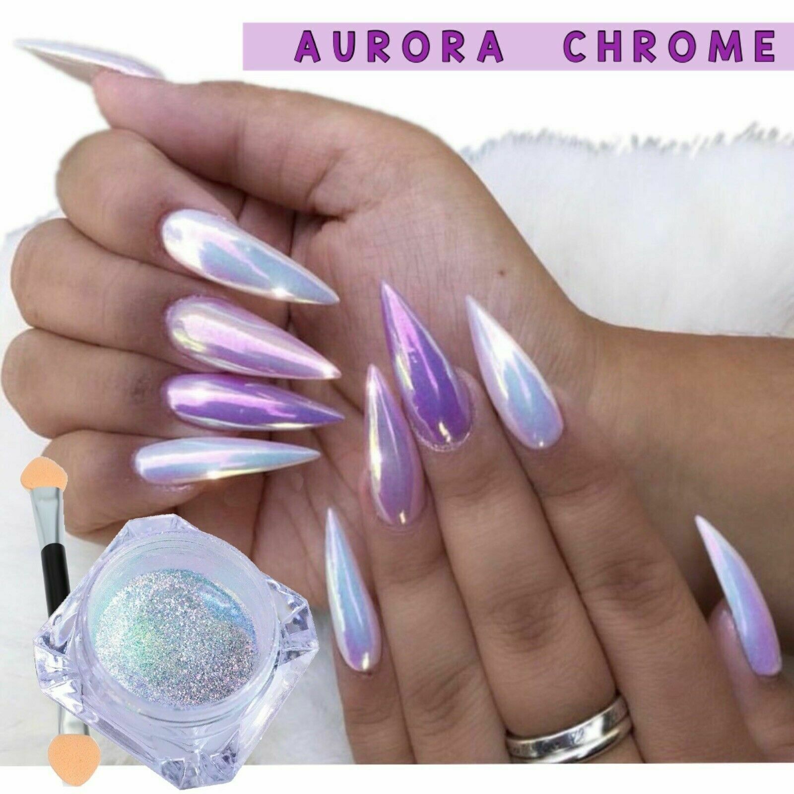 2021 DIY Nails Art Pigment Glitter Mirror Mermaid Chrome Powder Dust Gel Polish
