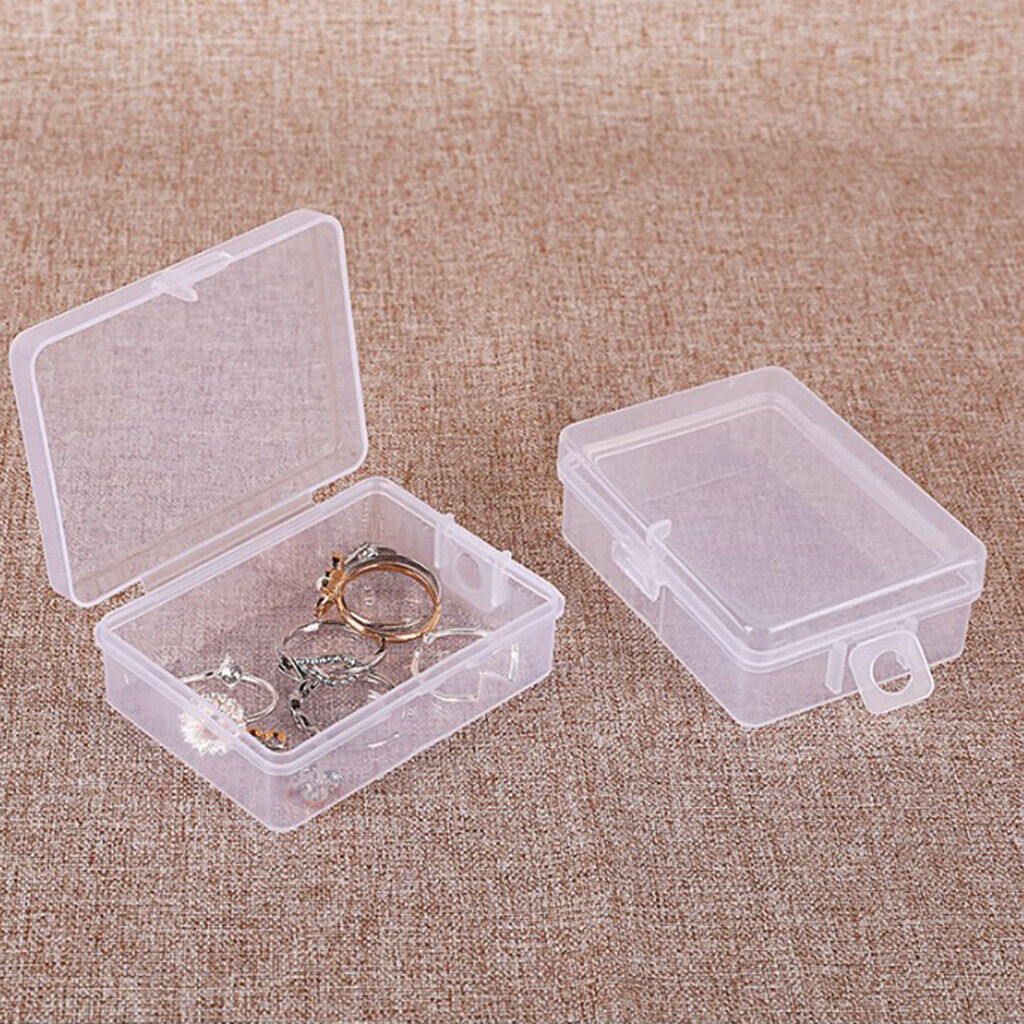 10x Clear Small Storage Box Hardware Collection Home Organizer