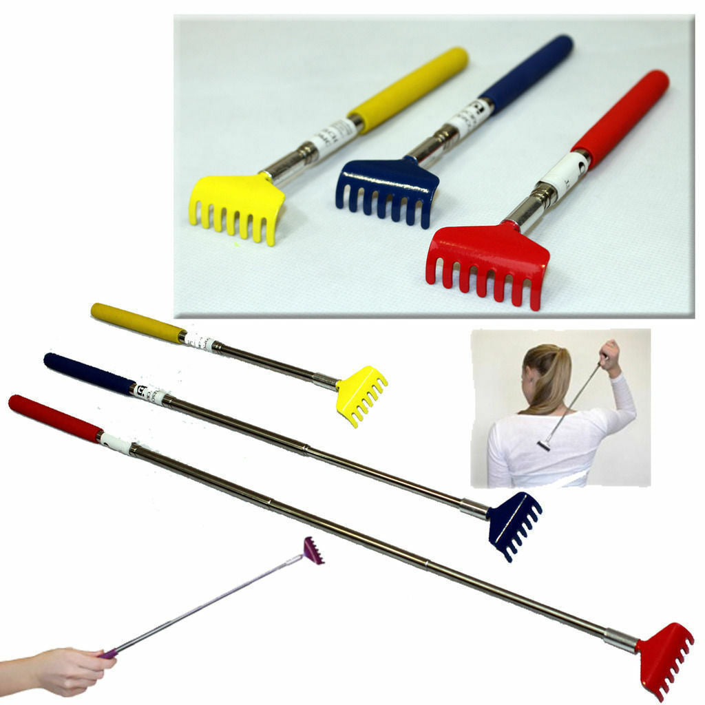 Soft Grip Metal Back Scratcher Telescopic Extendable Handy Pocket scrat.l8