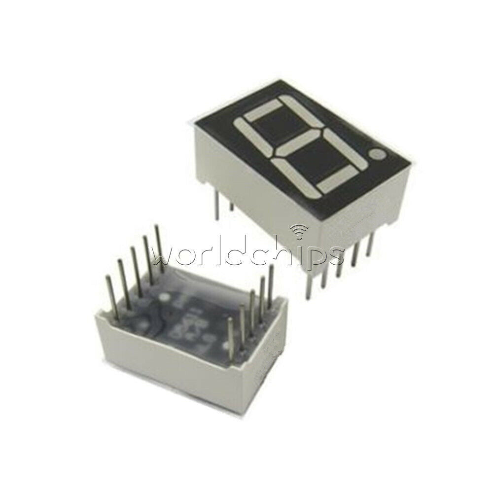 2PCS Digital Tube 0.56" 7-Segment 1-Digit Blue LED Display Common Anode