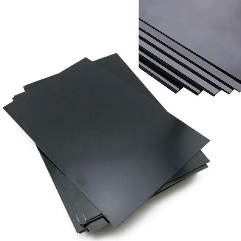 1 pcs ABS Styrene Plastic Flat Sheet Plate 3.0mm x 100mm x 100mm black
