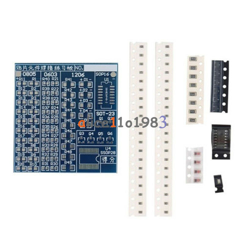 2PCS 5V SMT SMD Component Welding Practice Board for Soldering Practice DIY Kit