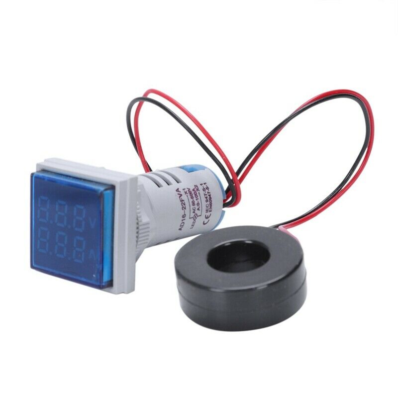 Led Digital Dual Display Voltmeter Ammeter Voltage Gauge Meter Ac 60-500V 0-10B3