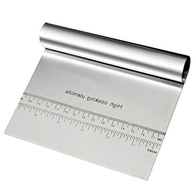 Metal Cake Scraper Pizza Dough Pastry Cutter Panel Scale Baking Tool Kitc.l8