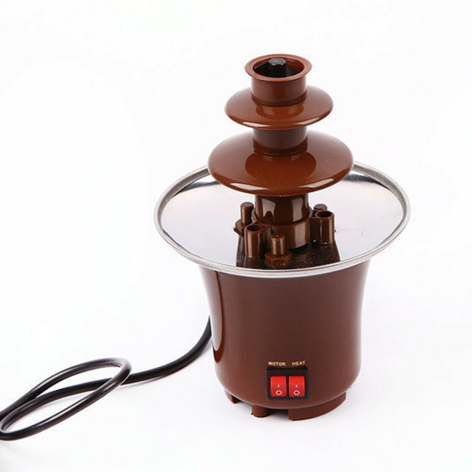 Mini Chocolate Fondue Fountain Machine DIY Waterfall Nacho Cheese BBQ Sauce