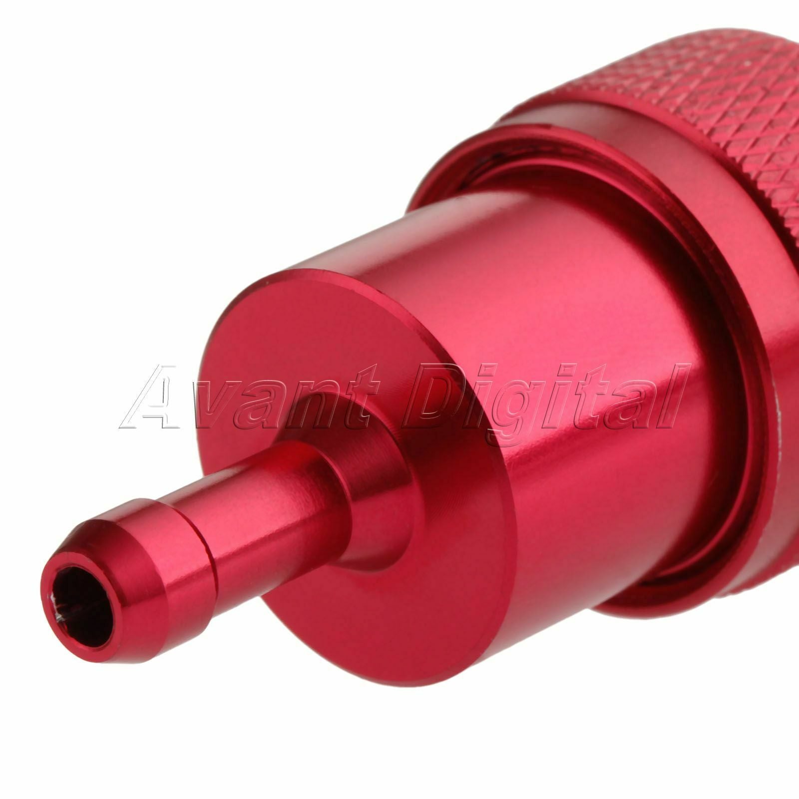 Red CNC Aluminium Motorcycle Pit Dirt Bike ATV Quad Inline Fuel Filter 1/4" 6mm