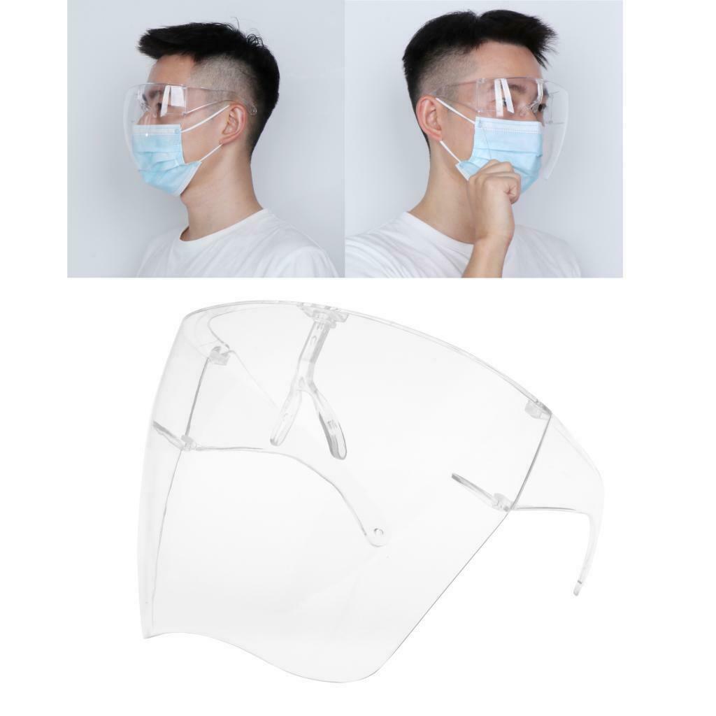 4Pcs Clear Safety Face Shield Goggles Transparent Face Cover Splash-proof
