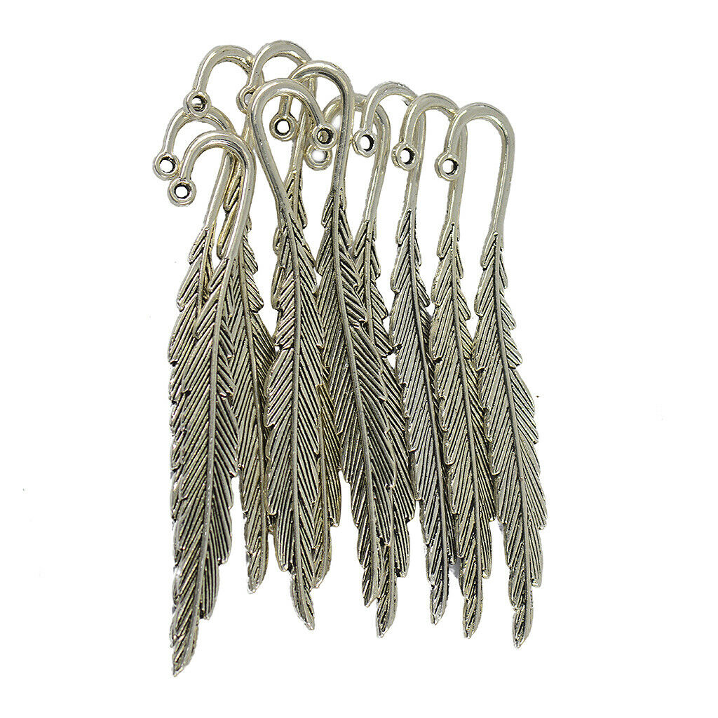 30 Pieces Feather Bookmark Beading Pendants Jewelry DIY Decorations Access