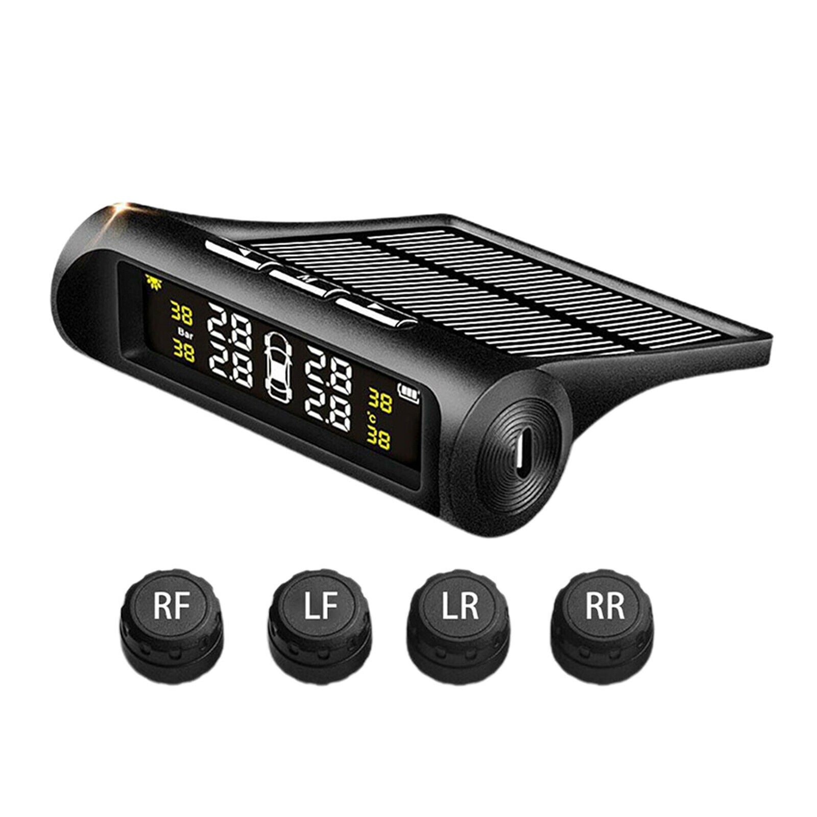 Solar TPMS LCD Car Tire Tyre Pressure Monitoring System for RV Trailer