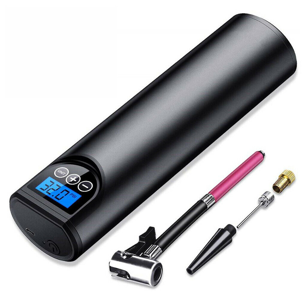 Portable Air Compressor Cordless Tyre Pump Digital LCD Display for Bicycle